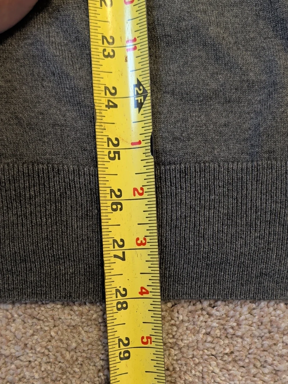 Banana Republic Men's Silk/Cotton/Cashmere Blend Charcoal V-Neck Sweater